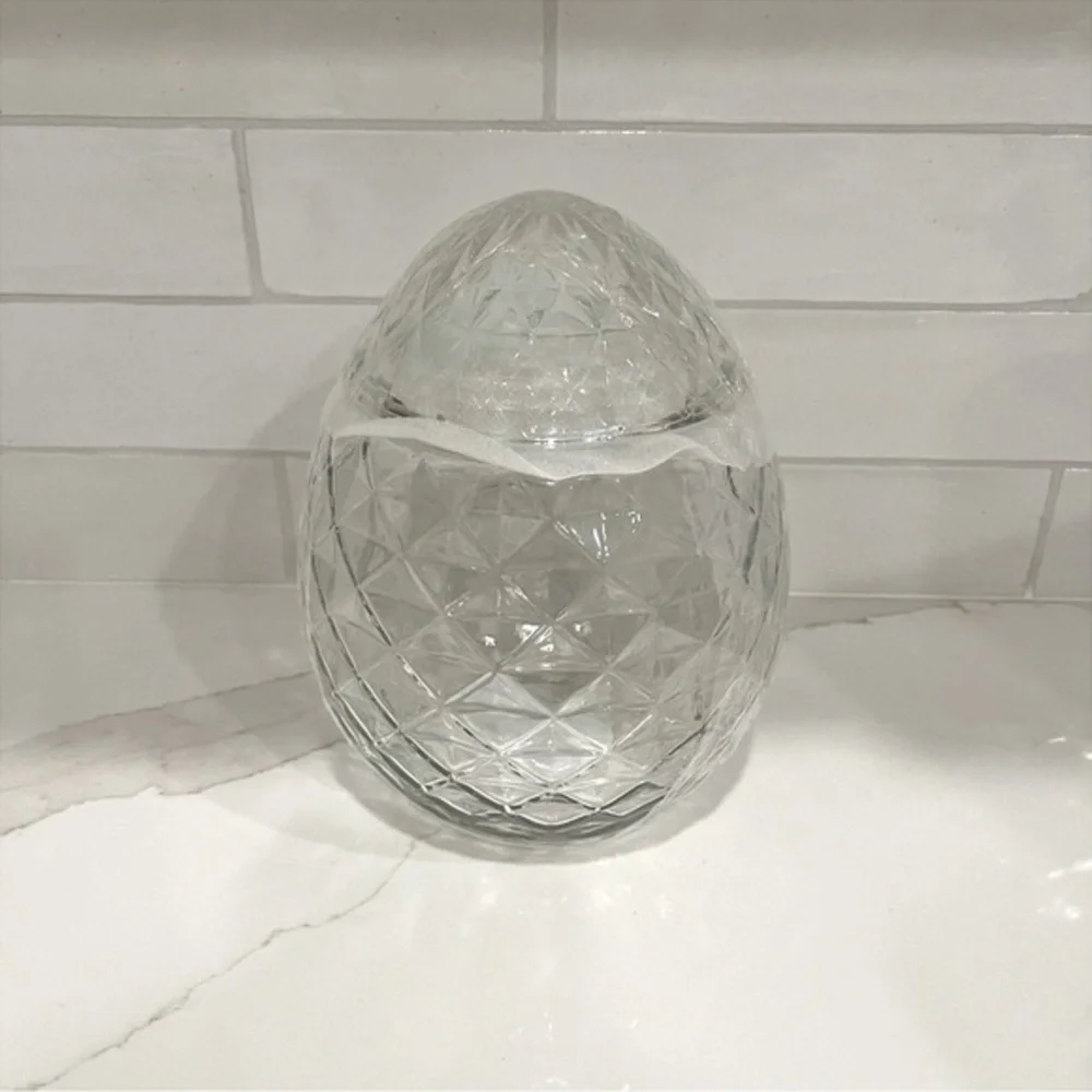 ✨NEW🌷Target Bullseye Playground 2024 Jeweled Glass Egg Jar Container🐣